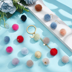 96 шт. 16-х цветные плюшевые помпоны-подвески&nbsp;FIND-PH0027-63