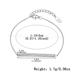 925 браслет из стерлингового серебра с прозрачными звеньями из кубического циркония с микропаве GL2020