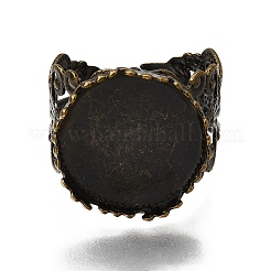 Античный бронзовые компоненты латунь филигрань кольцо X-KK-E477-AB-NF