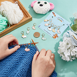 Маркеры петель подвеска из сплава эмали для овец и крупного рогатого скота HJEW-AB00243