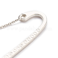 Regalo segnalibro in metallo con decorazioni grandi pendenti in nappa di poliestere&nbsp;AJEW-JK00167-05