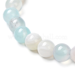 Bracciale elasticizzato con perline rotonde in pietra naturale per donna ragazza&nbsp;BJEW-JB06882