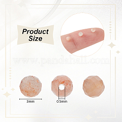 2 нити натуральных бусин солнечного камня G-OC0005-42