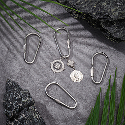 4 шт. подвески-замки с винтовым карабином из нержавеющей стали 304 STAS-UN0064-01