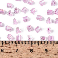 Прозрачные внутри цветные стеклянные бусины SEED-T007-13C