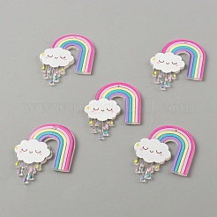 10шт полупрозрачные подвески из смолы&nbsp;RESI-WH0026-56