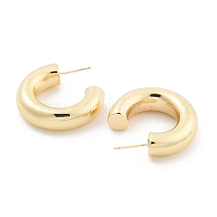 Серьги-гвоздики из латуни с реечным покрытием EJEW-C108-06G