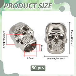 50 Stück europäische Legierungsperlen&nbsp;FIND-BC0019-52P