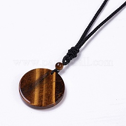 Ожерелье с кулоном на тему йоги с драгоценными камнями и нейлоновым шнуром для женщин G-G993-B