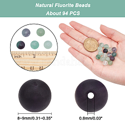 Природного флюорита бисер нитей&nbsp;G-AR0003-76