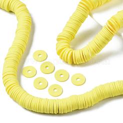 Плоские круглые бусины из глины ручной работы полимерные&nbsp;CLAY-R067-12mm-22