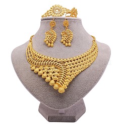 Ожерелья из сплава с подвесками в виде капель и цветов FS-WG47778-01