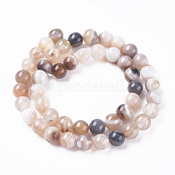 Натуральные полосатые агатовые / полосатые агатовые бусинки G-G582-8mm-57