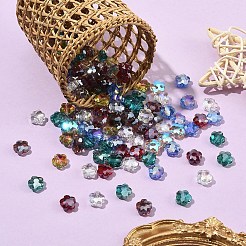 20шт прозрачные гальванические стеклянные бусины&nbsp;GLAA-YW0005-11A