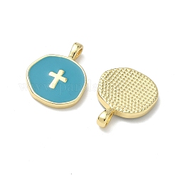 Латунь эмаль подвески&nbsp;KK-G417-01LG-09