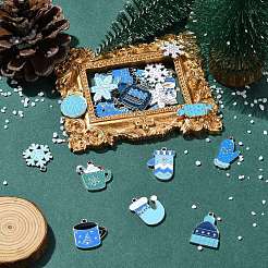 44 шт. 22 стиля подвески из сплава и эмали на зимнюю тематику&nbsp;ENAM-CJ0006-42