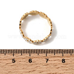 Кольцо для пальца Flower 201 из нержавеющей стали с эмалью&nbsp;RJEW-Z135-02G