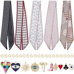 DIY-Sets zur Herstellung von Seidenschal-Halsketten&nbsp;DIY-BM0002-54