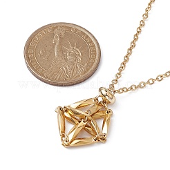 Ионное покрытие (ip) 304 нержавеющая сталь макраме мешочек пустой держатель камней для изготовления подвесок ожерелий NJEW-JN04441-01