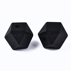 Граненые необработанные деревянные бусины&nbsp;LS-WOOD-WH0014-01-E-A