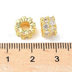 Латунные микро проложить Цирконий Европейский бисером KK-A254-18G