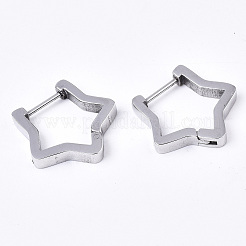 Boucles d'oreilles créoles en acier inoxydable 304 résistant au ternissement&nbsp;LS-EJEW-N016-002