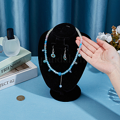 1 шт. бархатные подставки для ожерелий в форме бюста&nbsp;NDIS-PH0001-15