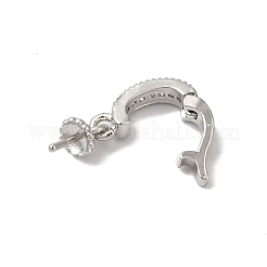 Cremagliera in ottone micro pavé trasparente cubic zirconia cup peg bails&nbsp;KK-A222-17P