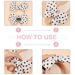 4 Stück 2 Farben Polka Dot Muster Polyester Bowknot Schuhdekorationen&nbsp;AJEW-HY0001-39