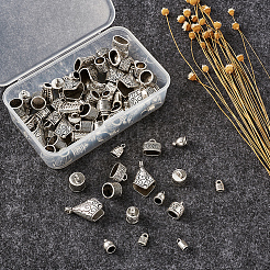 Концы / терминаторы шнуров из сплава тибетского стиля TIBE-TA0001-15