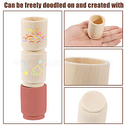 12 taza de madera sin terminar&nbsp;WOOD-CA0001-87B