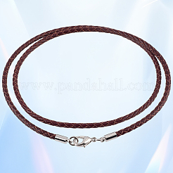 10 шт. 3 мм круглые плетеные кожаные шнуры NCOR-CL0001-01A