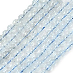 Природные Аквамарин бисер нитей G-P576-4mm-01A