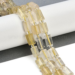 Нити из натуральных бусин лимонного кварца (обработанных нагреванием)&nbsp;G-G162-D08-01