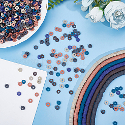 12 нитка 6 цвета бусины из полимерной глины ручной работы CLAY-PH0001-75