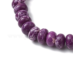 Синтетические бусины из императорской яшмы и бирюзовые крестообразные браслеты для женщин и мужчин BJEW-JB11382-06