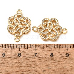 Dijes de conector de circonio cúbico transparente con micro pavé de latón&nbsp;CU-CBA4579-19G
