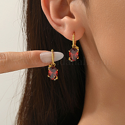 Латунные овальные серьги-кольца&nbsp;IY4111