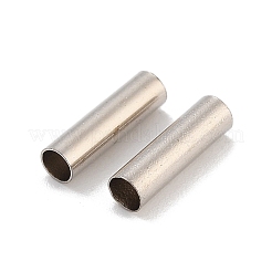 真鍮製チューブビーズ  カドミウムフリー＆鉛フリー  プラチナ  10x2.5mm  穴：2.5mm&nbsp;KK-B120-03F-P