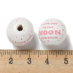 Набивные деревянные европейские бусины WOOD-G022-20B