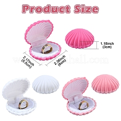 1 шт. бархатные шкатулки для хранения украшений в форме ракушки&nbsp;VBOX-YW0001-05A