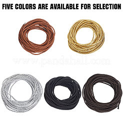 10 м круглый шнур из искусственной кожи с плетением&nbsp;WL-GF0001-32C-03