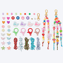 Kits de fabrication de porte-clés à faire soi-même sur le thème de l'océan&nbsp;DIY-SP0007-56