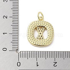 Placage de crémaillère en laiton micro pavé pendentifs en zircone cubique claire&nbsp;KK-E102-33G-X
