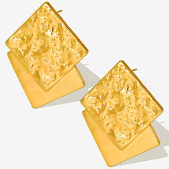 Серьги-гвоздики квадратной формы из нержавеющей стали 304 с пазом&nbsp;QW7616-2