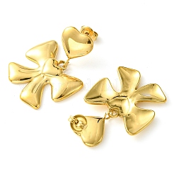 Серьги-гвоздики из нержавеющей стали 304 с ионным покрытием (IP) EJEW-Z038-09G