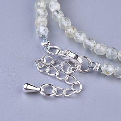 Естественно пренит бисером ожерелья NJEW-K114-B-A12