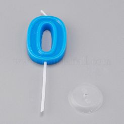 パラフィンキャンドル  数形の無煙キャンドル  ホルダー付き  結婚式のための装飾  誕生日パーティー  ランダム単色またはランダム混色  NUM。0  0：101.5x32.5x8mm  穴：2.5mm&nbsp;DIY-K028-B-00