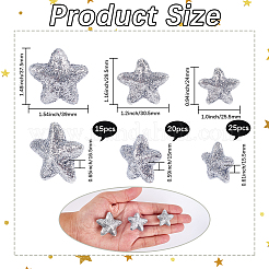 60 шт. 3 стиля звездных блестящих пенопластовых украшений&nbsp;AJEW-SP0002-91B