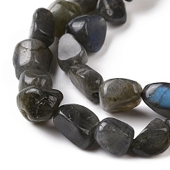 Натуральные нити бус из ларвикита G-A208-08